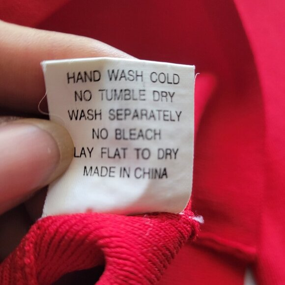 Belldini Women’s Beaded Neck Red Long Sleeve Pullover Sweater (Size: L) - Picture 7 of 11